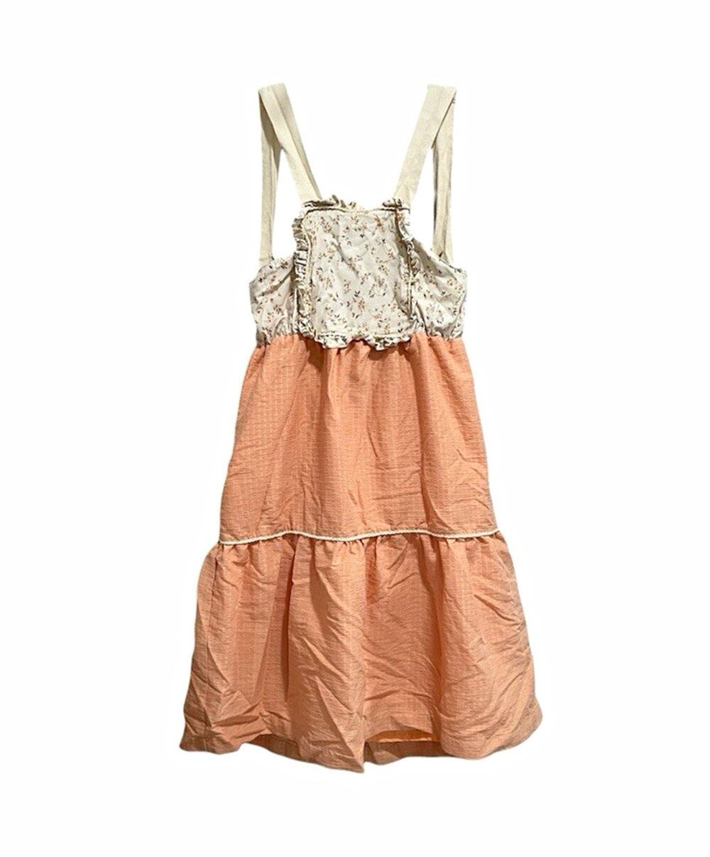 Hadas Minilove Prairie Cottage Boho Girls Overall Midi Sundress 16 Square Neck